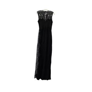 SHONA JOY Jamila Lace High Neck Maxi Dress - Black - 4
